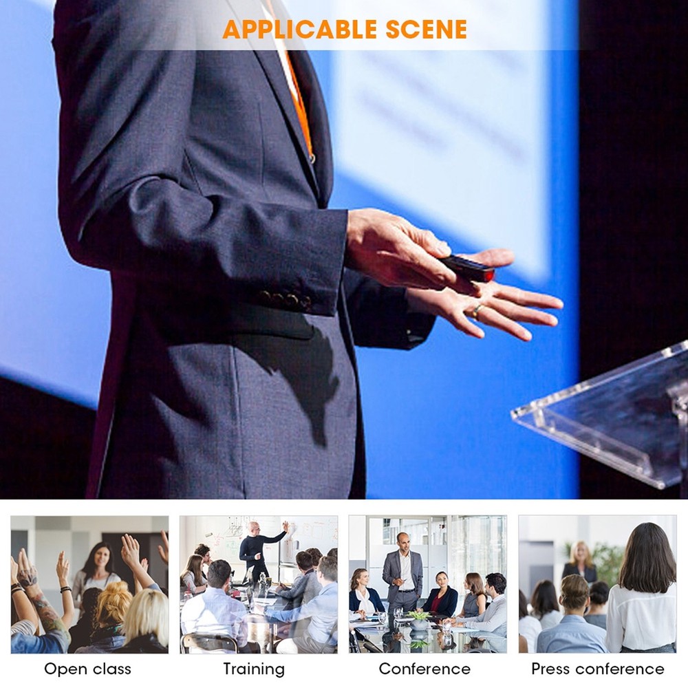 2.4G Wireless Presenter Controller Long Remote Distance Full Screen Display