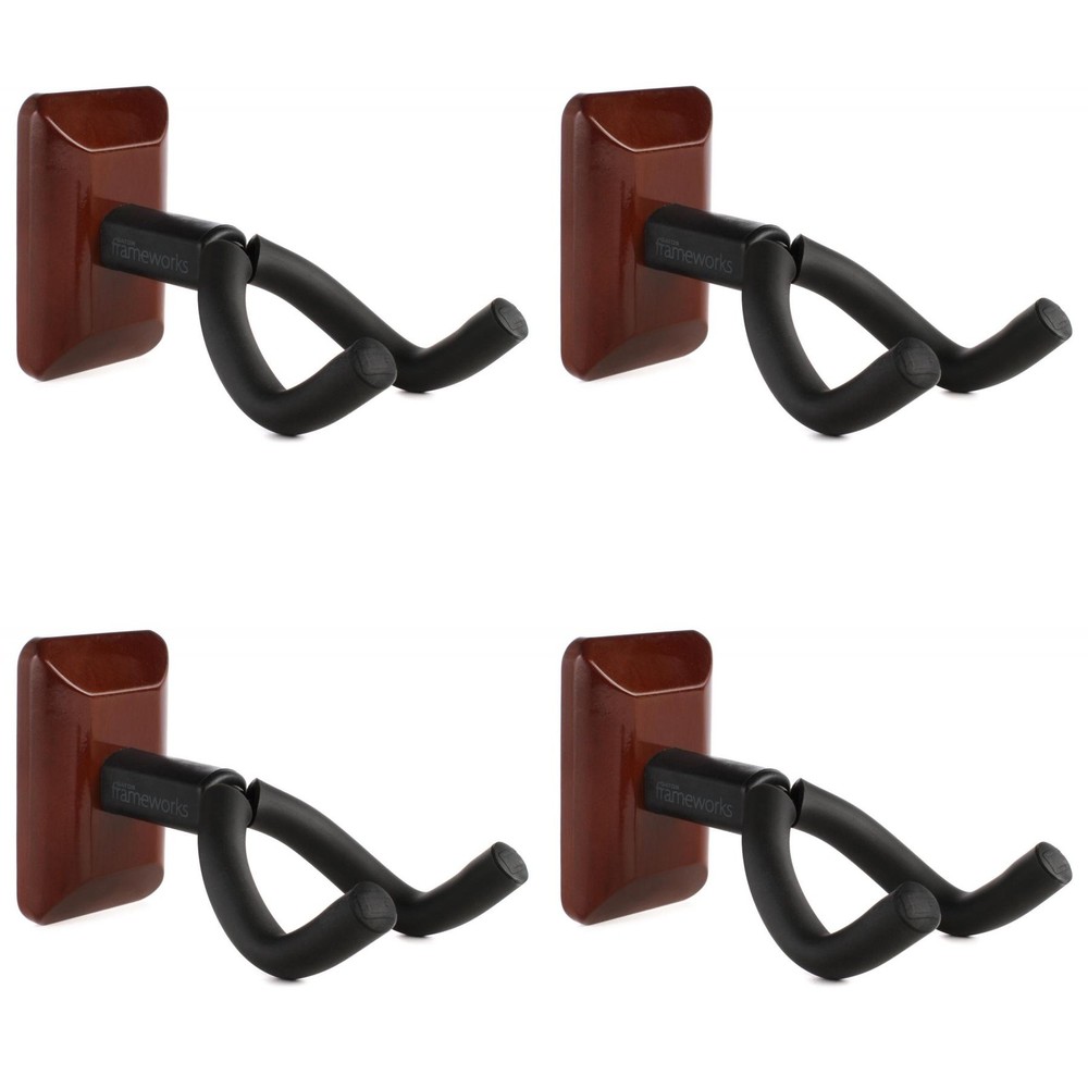 Gator Wall Mount Guitar Hanger - Mahogany (4-pack)
