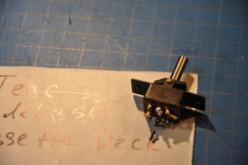 TEAC Model 350 Cassette Deck Replacement Parts Input Switch # AC125V 0.3A