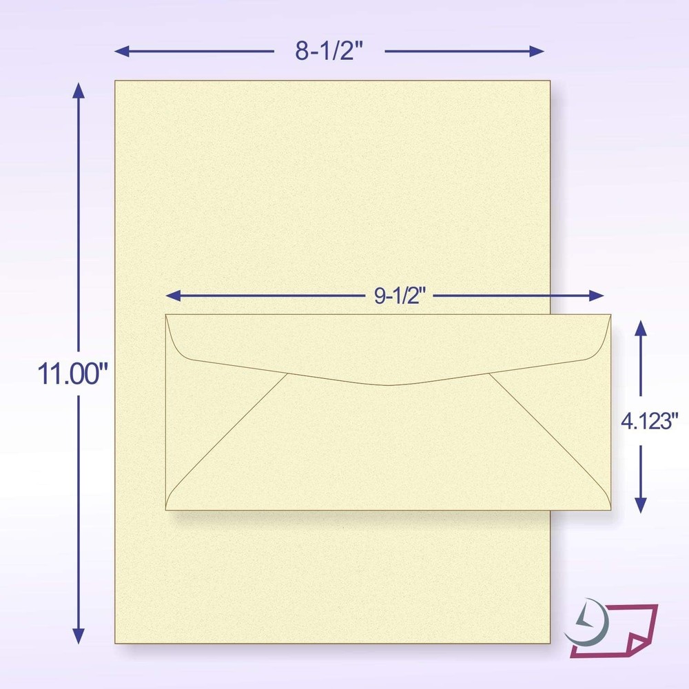 NextFiber Letter Heads & Envelopes (Natural) - 50 Sheets & Envelopes Per Pack