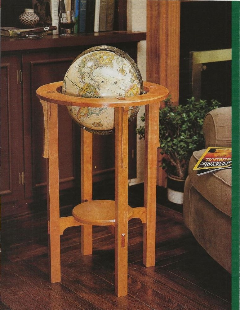 POPULAR WOODWORKING GLOBE STAND PATTERN & INSTRUCTIONS
