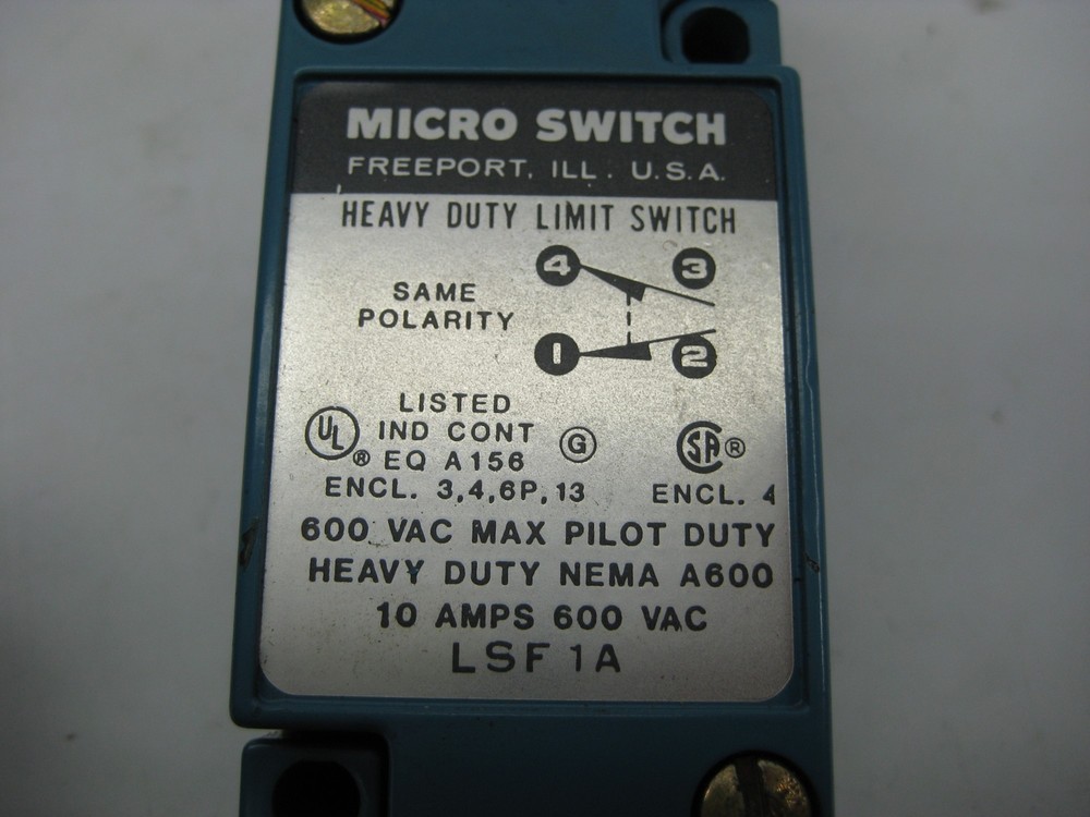 MICROSWITCH LSF1A LIMIT SWITCH UNMP
