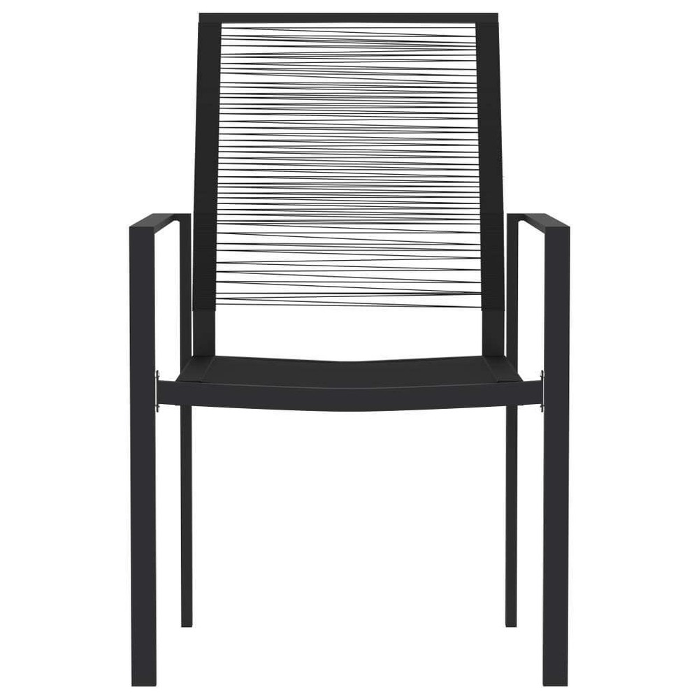 5 Piece Patio Dining Set Black