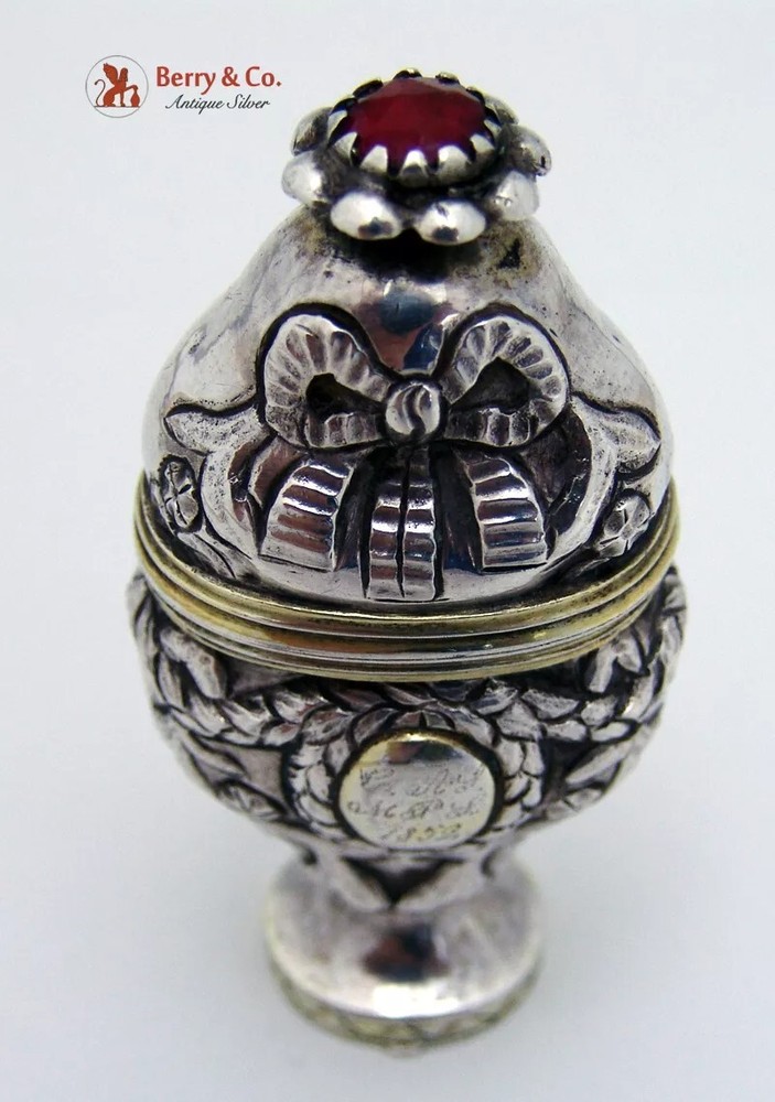 18th Century Spice Box Continental 800 Silver 1796