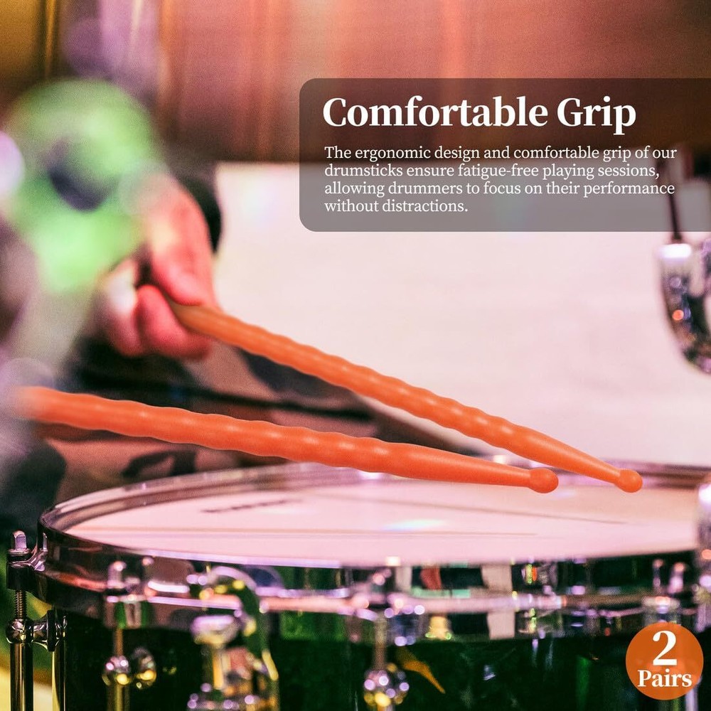 Drum Sticks 5A Drumstick 2 Pack Carbon Fiber Drumsticks