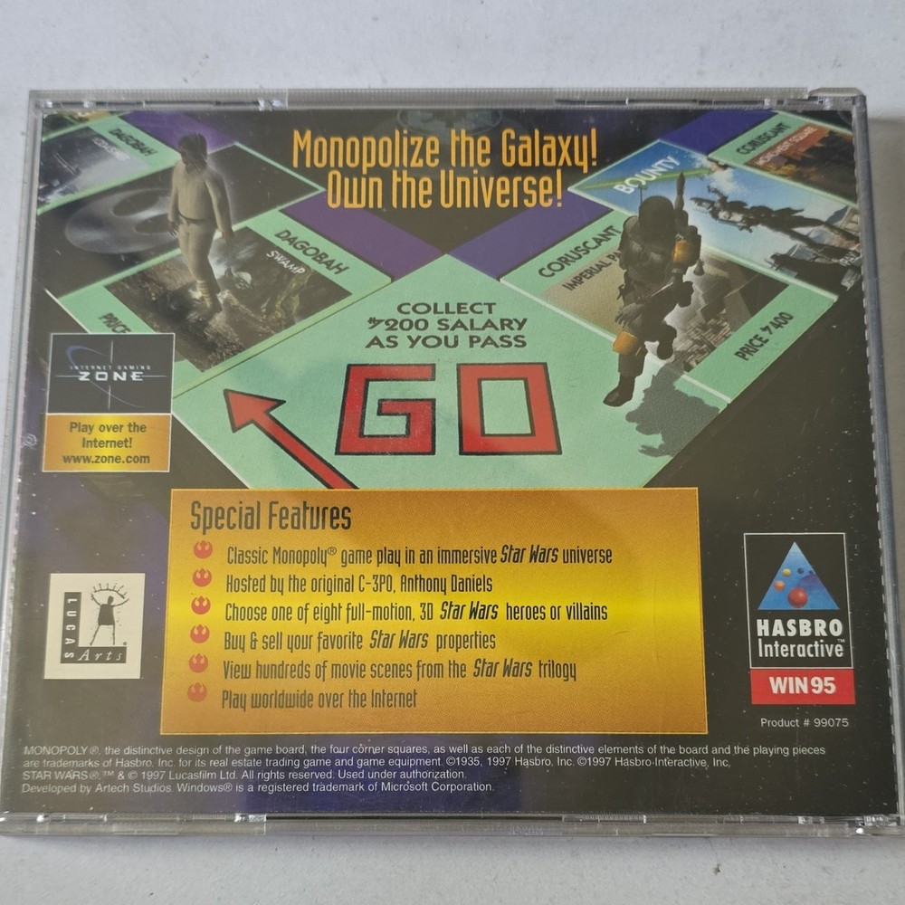 Hasbro Interactive Monopoly Star Wars CD-ROM Edition Windows 95