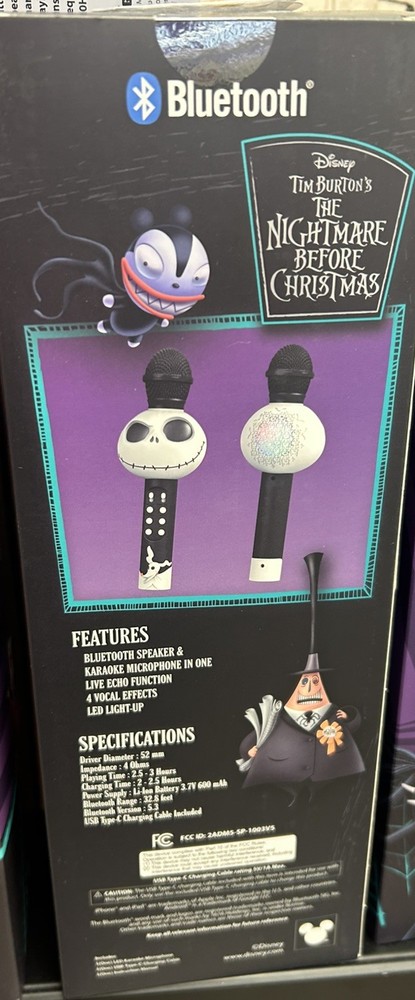 Nightmare Before Christman Bluetooth LED Karaoke Microphone Jack Skellington