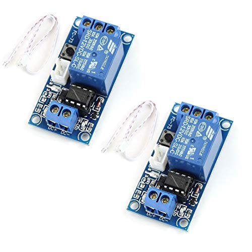 2pcs 12V Single Bistable Self-Locking Relay Module Push to Start and Stop