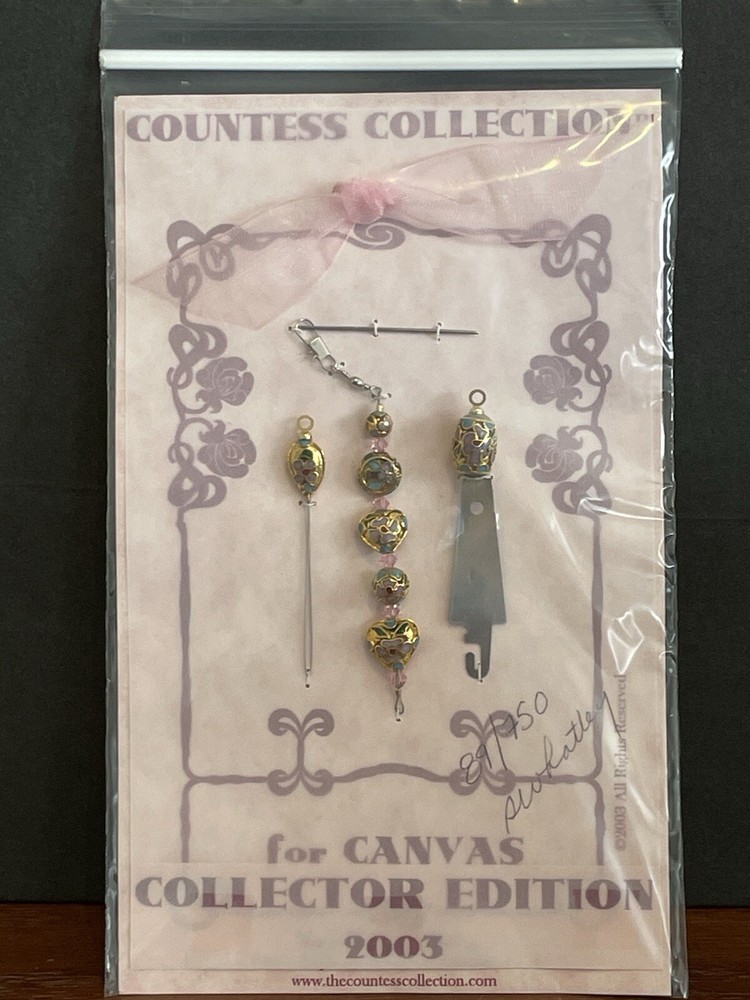 Needle Point Cloisonné Stitch Counter • Thread Catcher• Needle Threader  Tools