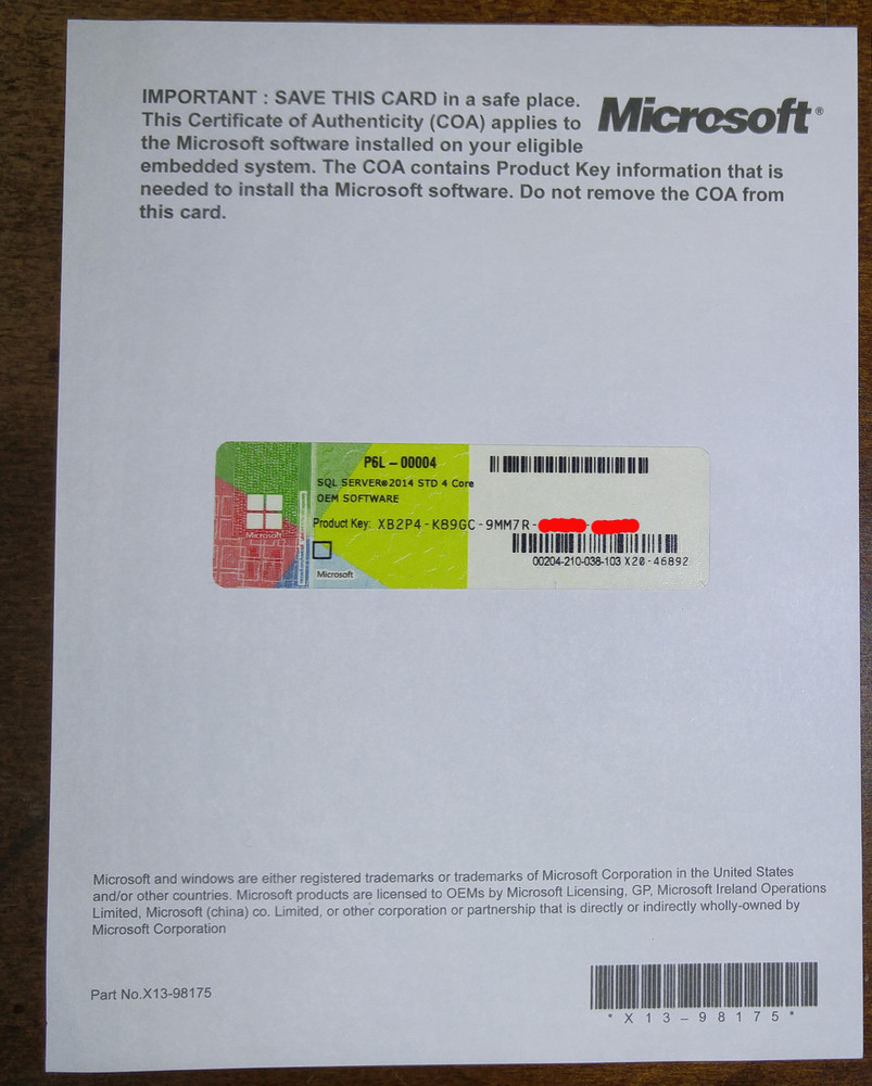 Microsoft  SQL Server 2012 – 2014 OEM Licenses ✅ 100% Authentic ✅  WHOLESALE