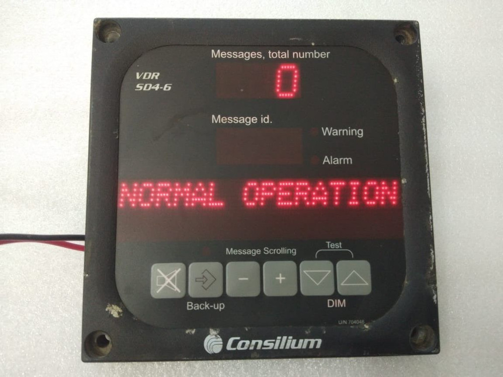 CONSILIUM SD4-6 VOYAGE DATA RECORDER S-VDR REMOTE CONTROL VDR PANEL