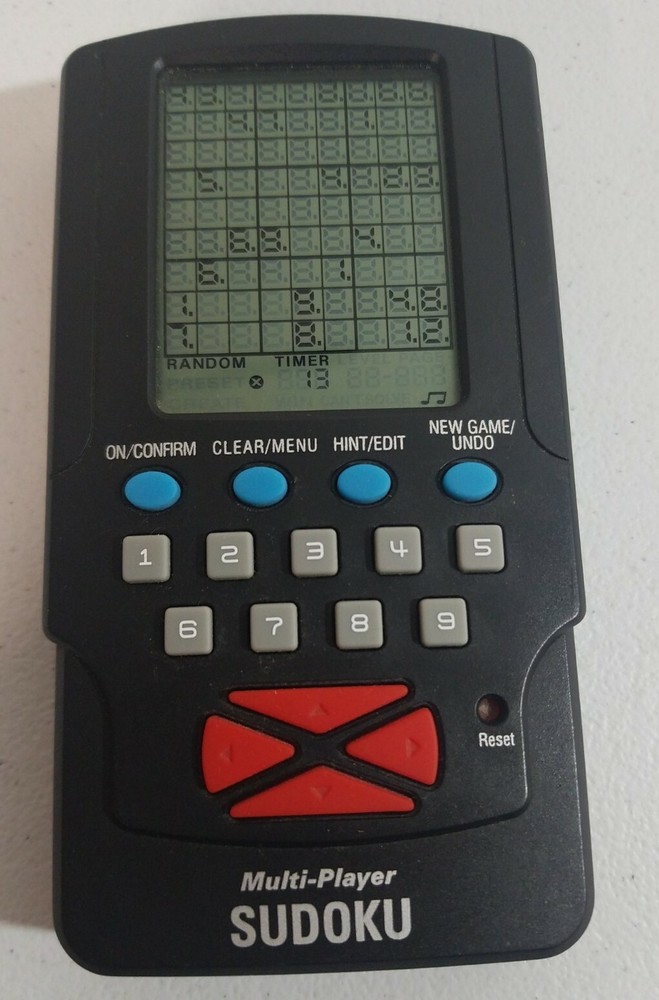 Multi-Player Sudoku Working Electronic Handheld Game R4924