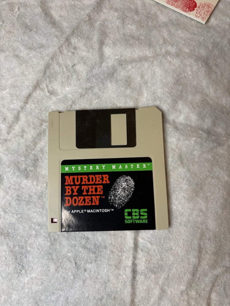 Mystery Master Murder by the Dozen Apple • CBS Software 1983 Floppy
