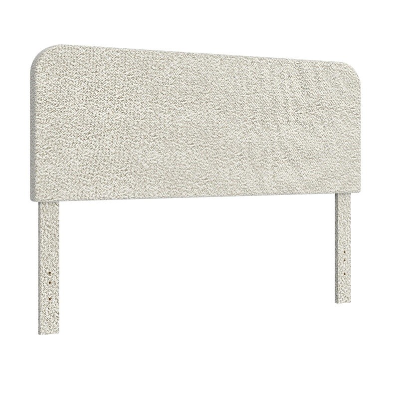 Adjustable Boucle Headboard Modern Design Upholstered Soft Padded Easy Install