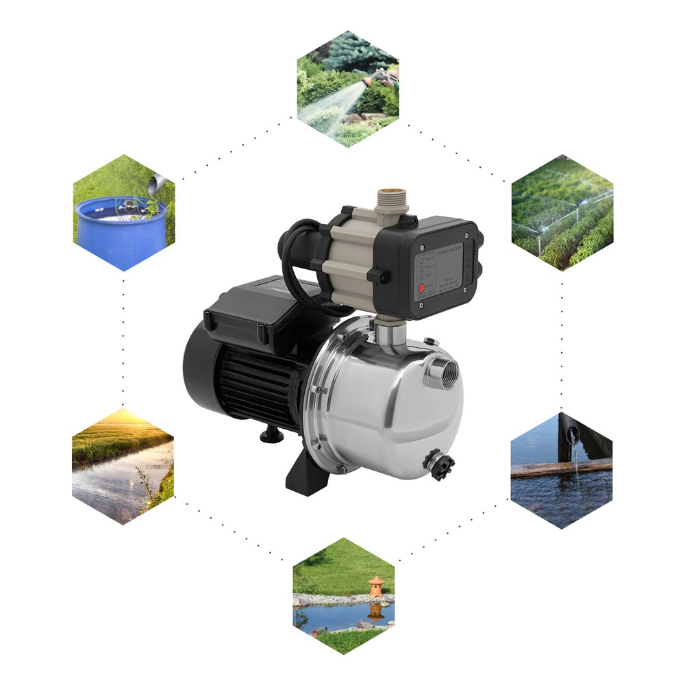 1.5 HP 115V Shallow Well Pump Garden Booster Jet Pump W/ Controller 1200 GPH US