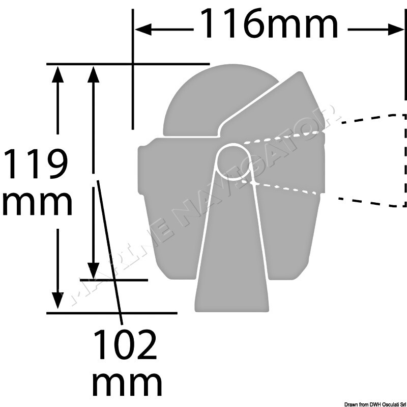 RITCHIE Explorer Compass Bracket 2 Inches 3/4 White/White