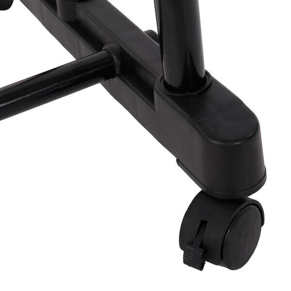 Dual-bar Vertical & Horizontal Stretching Stand Clothes Rack with Shoe Shelf