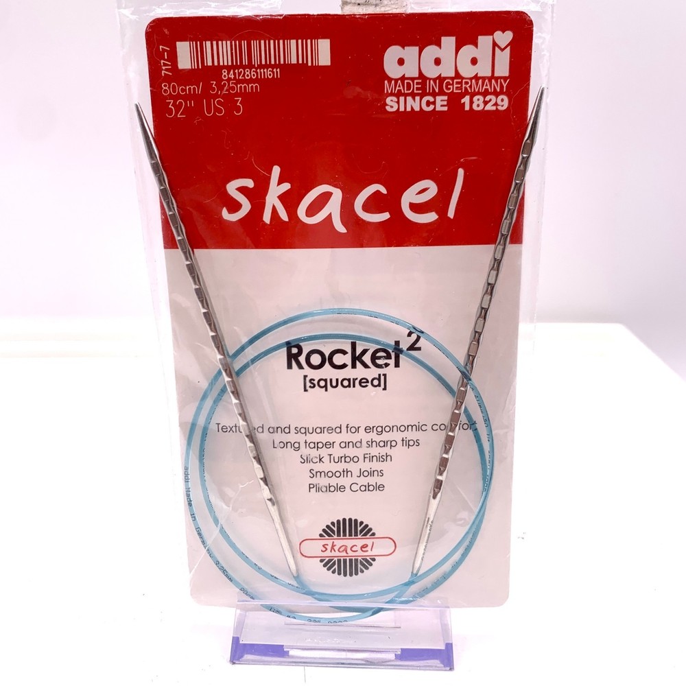 Addi ROCKET 2 [SQUARED] 32" fixed squared knitting needles- CHOOSE YOUR SIZE