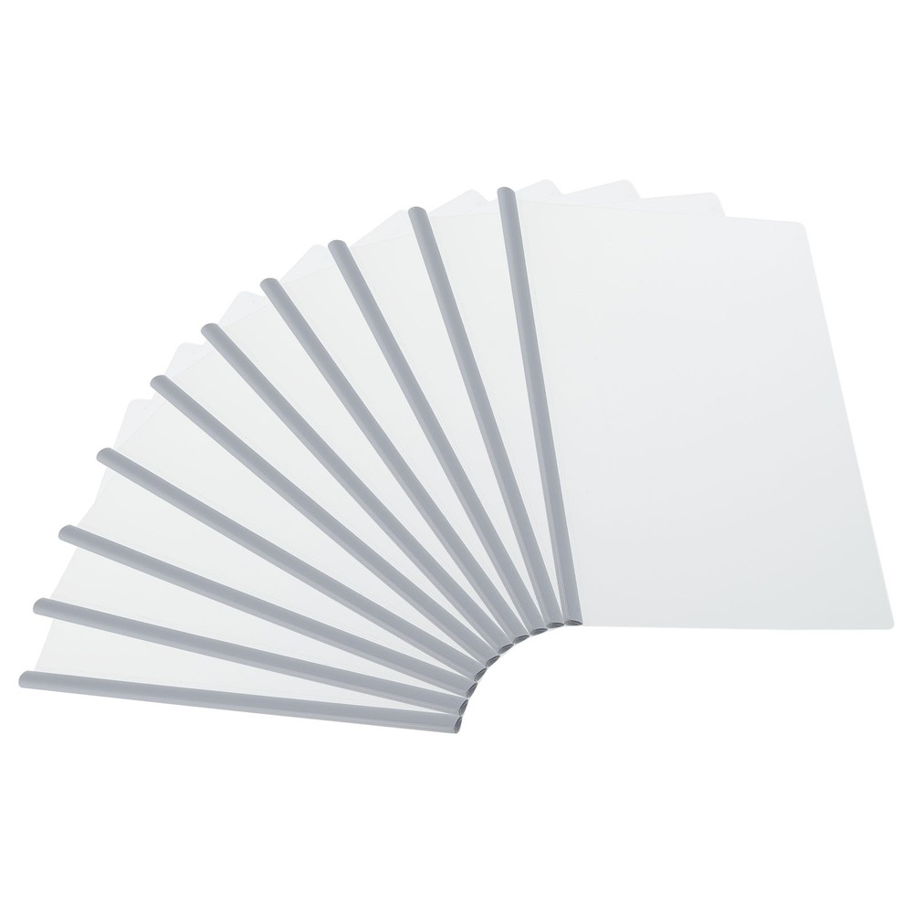 Report Covers with 8 mm Slide Grip Binding Bar, 10 Pcs 50 Sheets Capacity, White