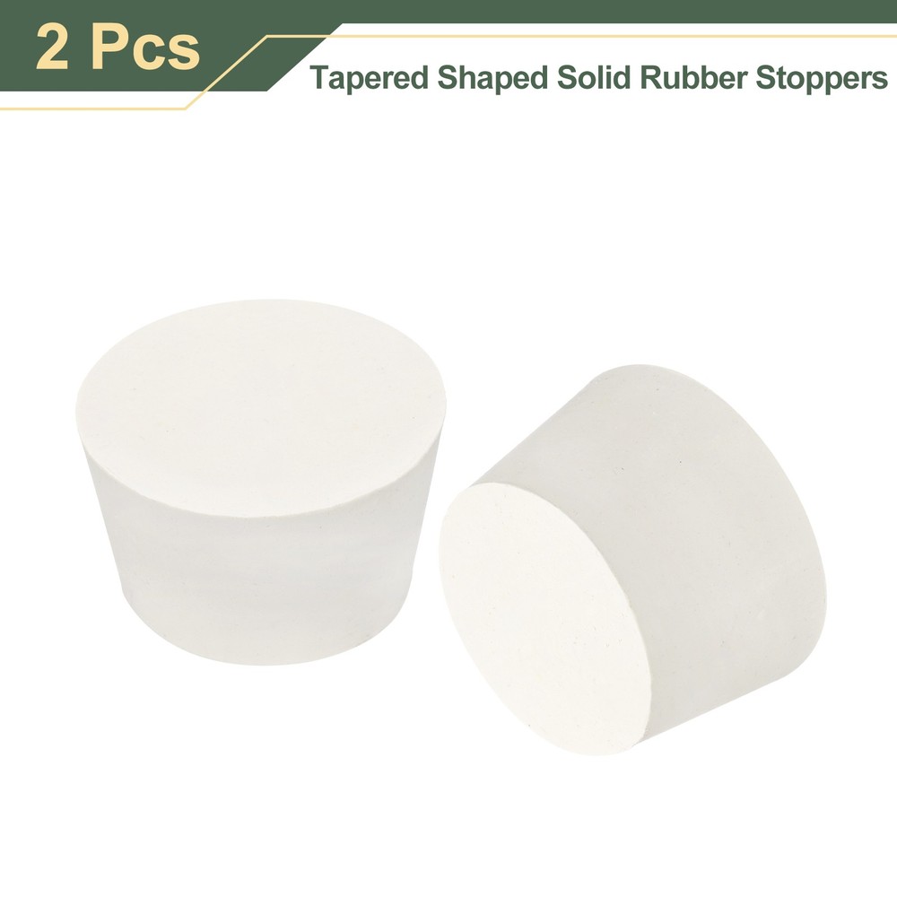 Tapered Shaped Solid Rubber Stoppers 46mm to 56mm, 2 Pcs Lab Rubber Plugs