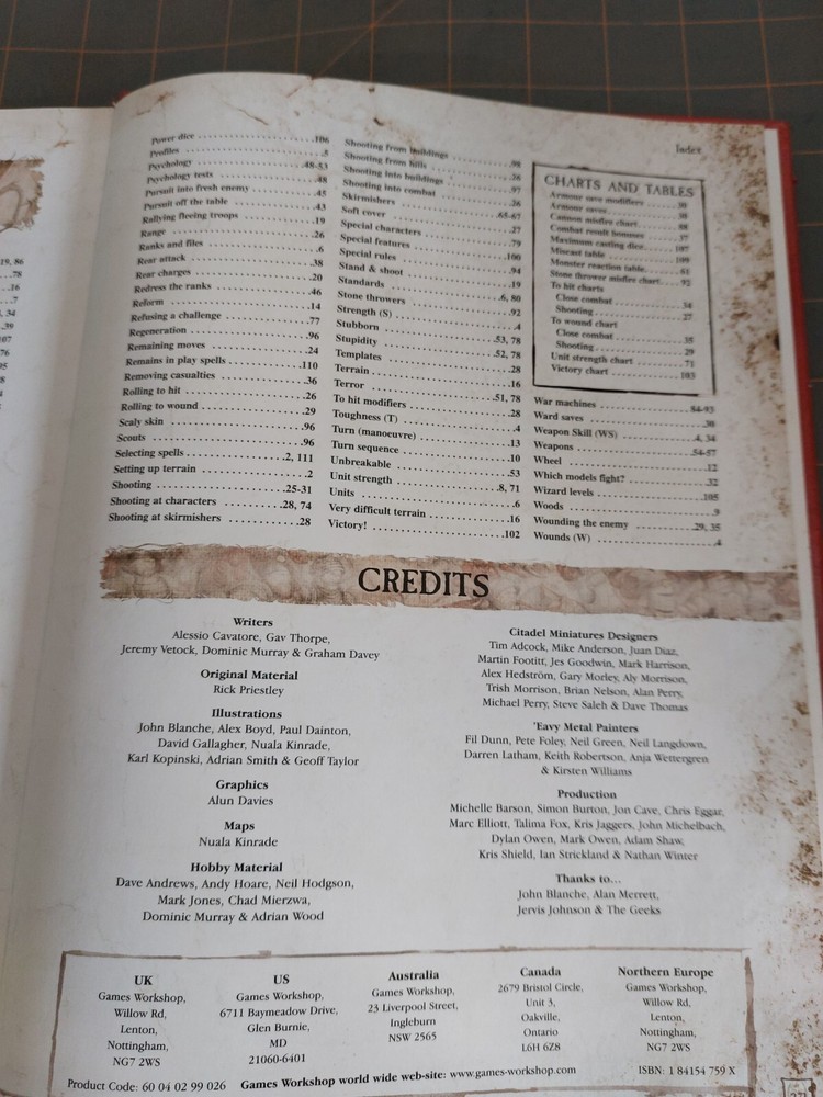 Warhammer Fantasy Core Rulebook 2006 Hardback