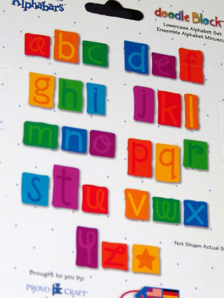 2 NEW Sizzix Alphabars Alphabet Die Sets: DOODLE BLOCK, Upper and Lower Case
