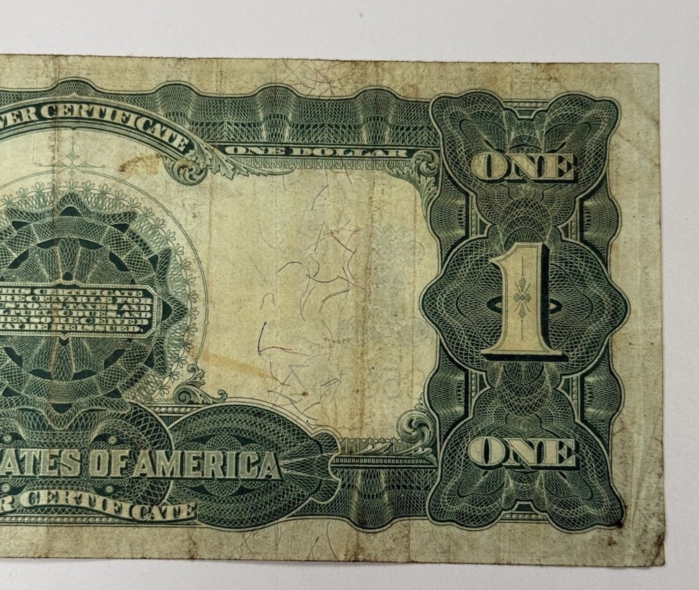 1899 US $1 Silver Certificate Large Size Black Eagle Banknote No Damage #2335