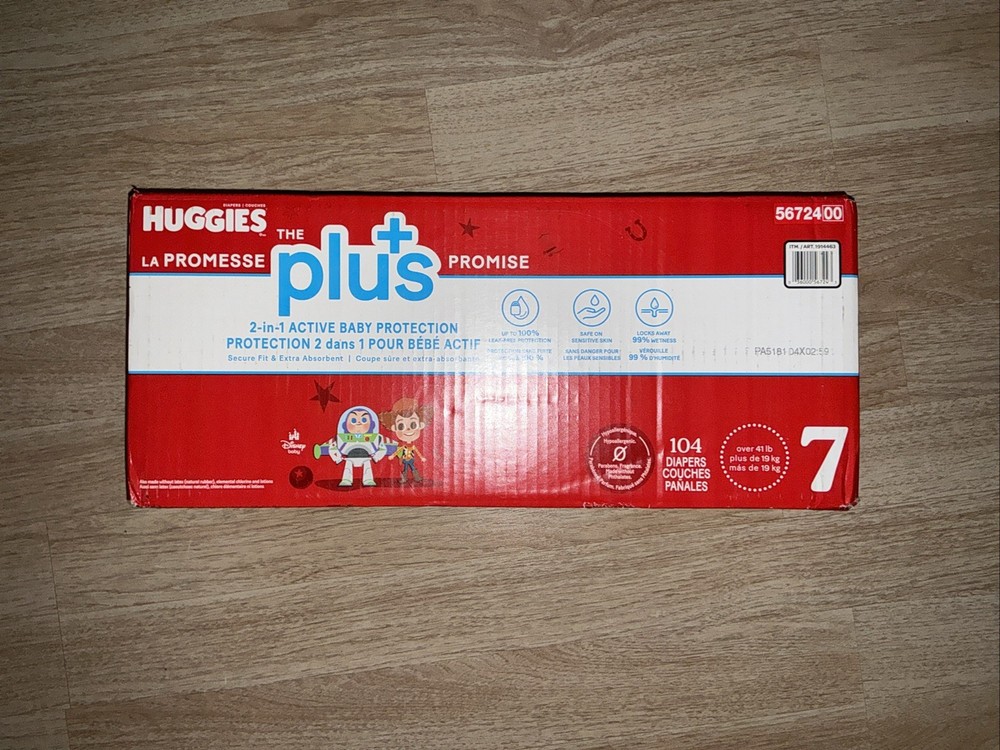 Huggies plus Little Movers Size 7 Count 104