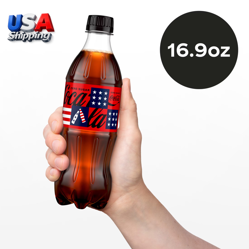 Coca-Cola Zero Sugar Soda Pop Bottles, 16.9 Fl Oz, 6 Pack