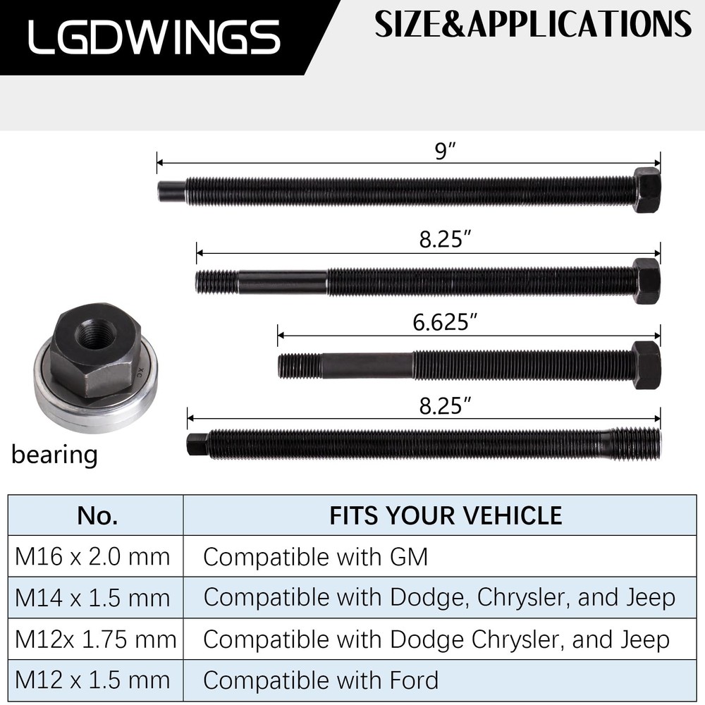 LGDWINGS Long Reach Harmonic Balancer Install Kit