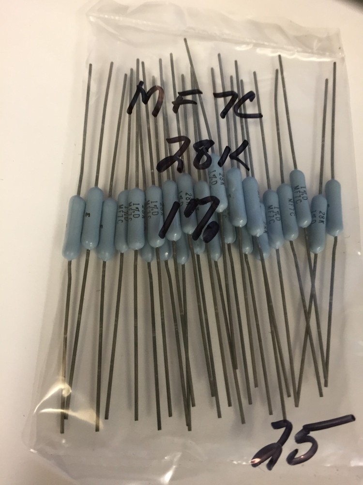 MF7C 28K  1% RESISTORS 25 PCS  NOS