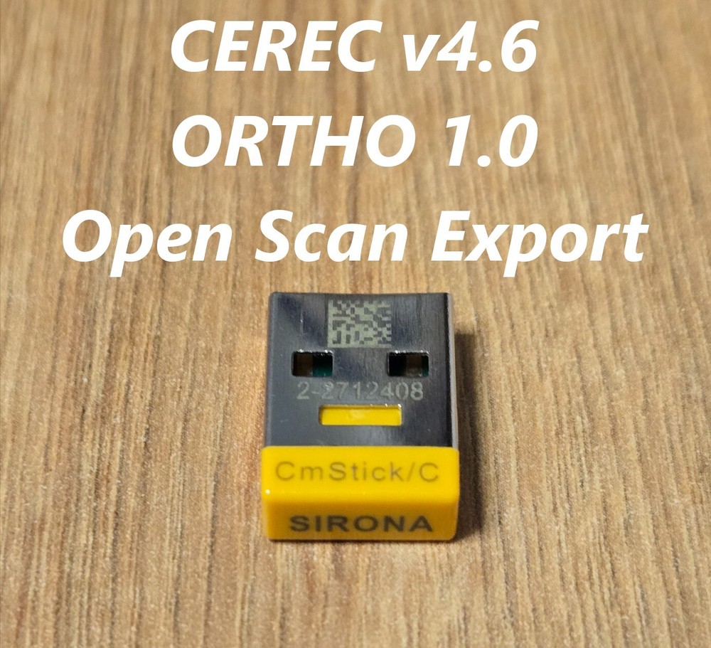 DENTSPLY SIRONA CEREC 4.6 Extended Software+ Ortho 1.0 + Open Scan Export / USB