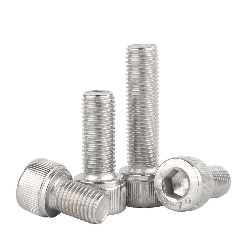 A2 Stainless Fine Thread Allen Key Bolt Hex Socket Cap Screws Hex Nut M6M8M10M12