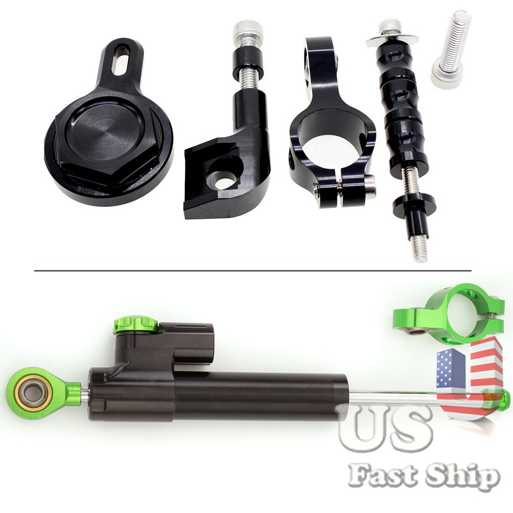 Black Bracket Mounting Steering Damper Stabilizer For YZF R1 1998-2001 2000 Both