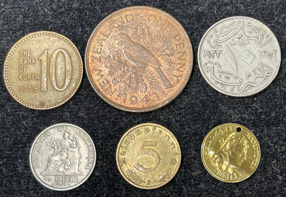 Early World Foreign 6 Coins Lot