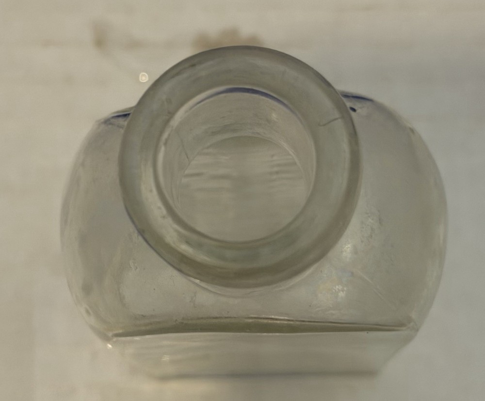 Vintage W & H Walker Clear Glass Rectangular Bottle Pittsburg PA