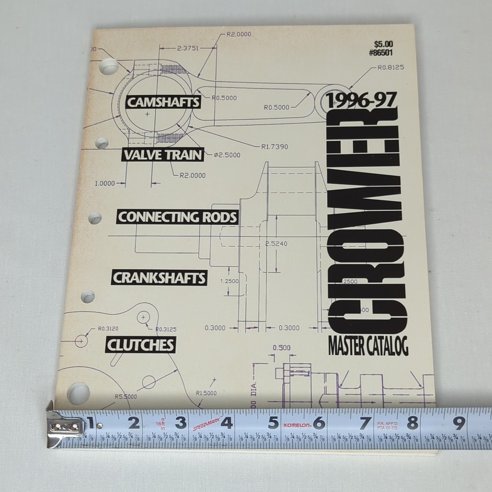 Crower Master Catalog #86501 from 1996-97