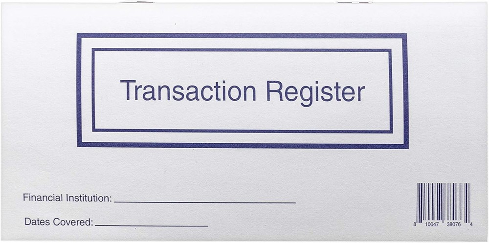 Checkbook Registers for Personal Checkbook, Transactions White and Blue