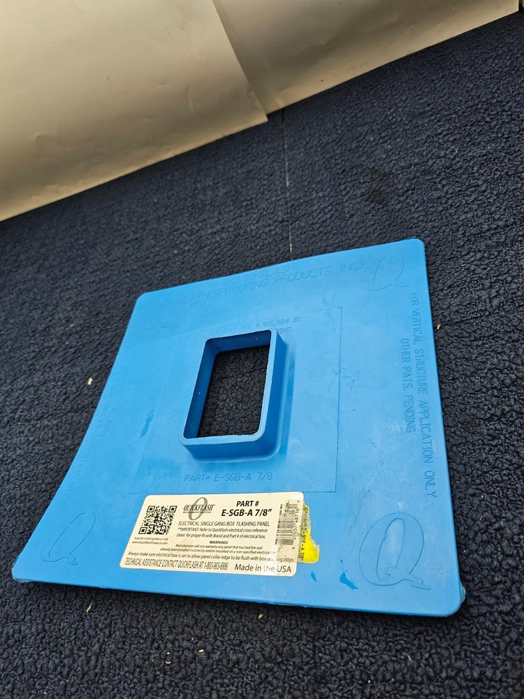 Quickflash E-SGB-A 7/8 Flashing Panel 1-Gang, Raised 7/8" Blue