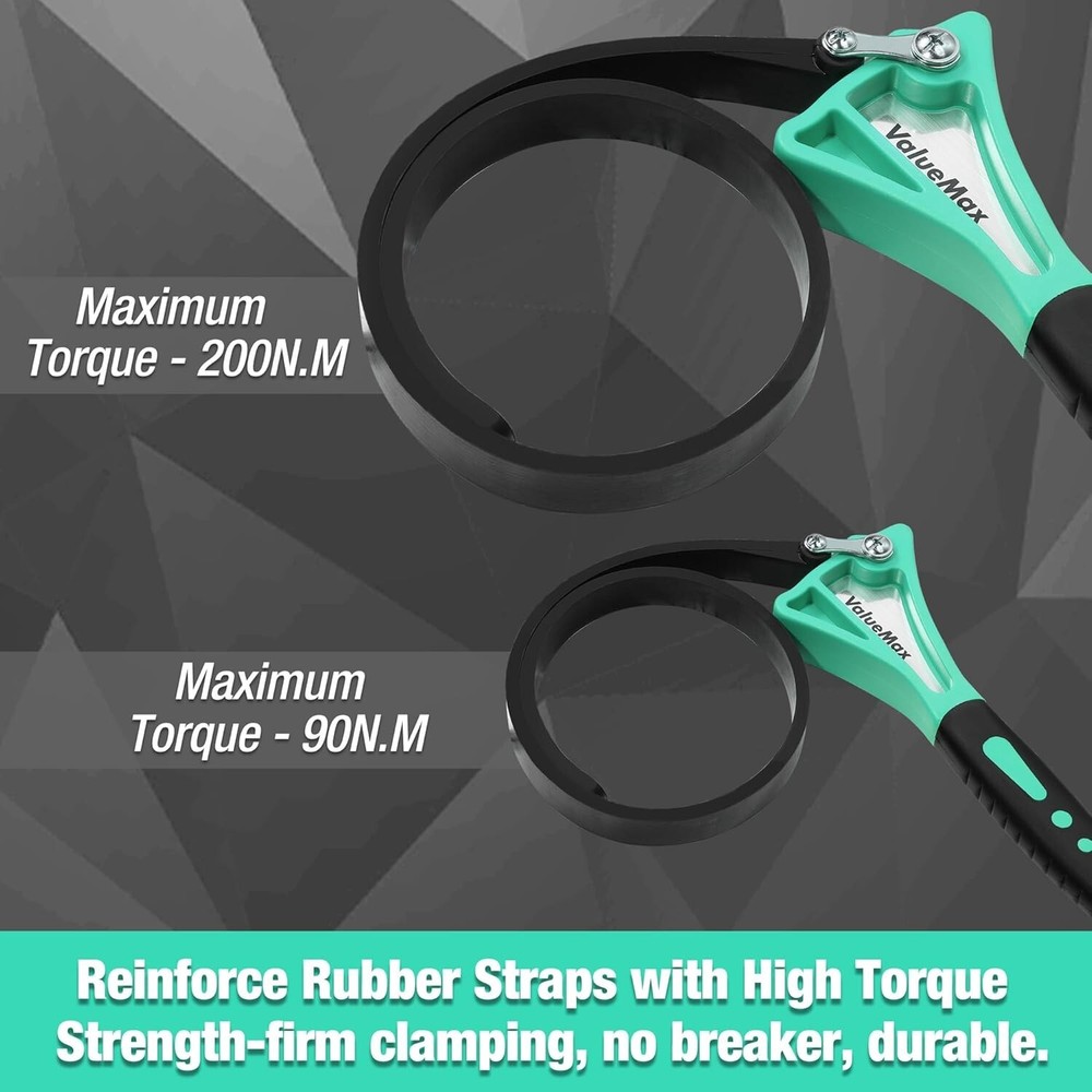 High Torque Strap Wrench Set - Adjustable 4" & 6" Wrenches for Home & Auto