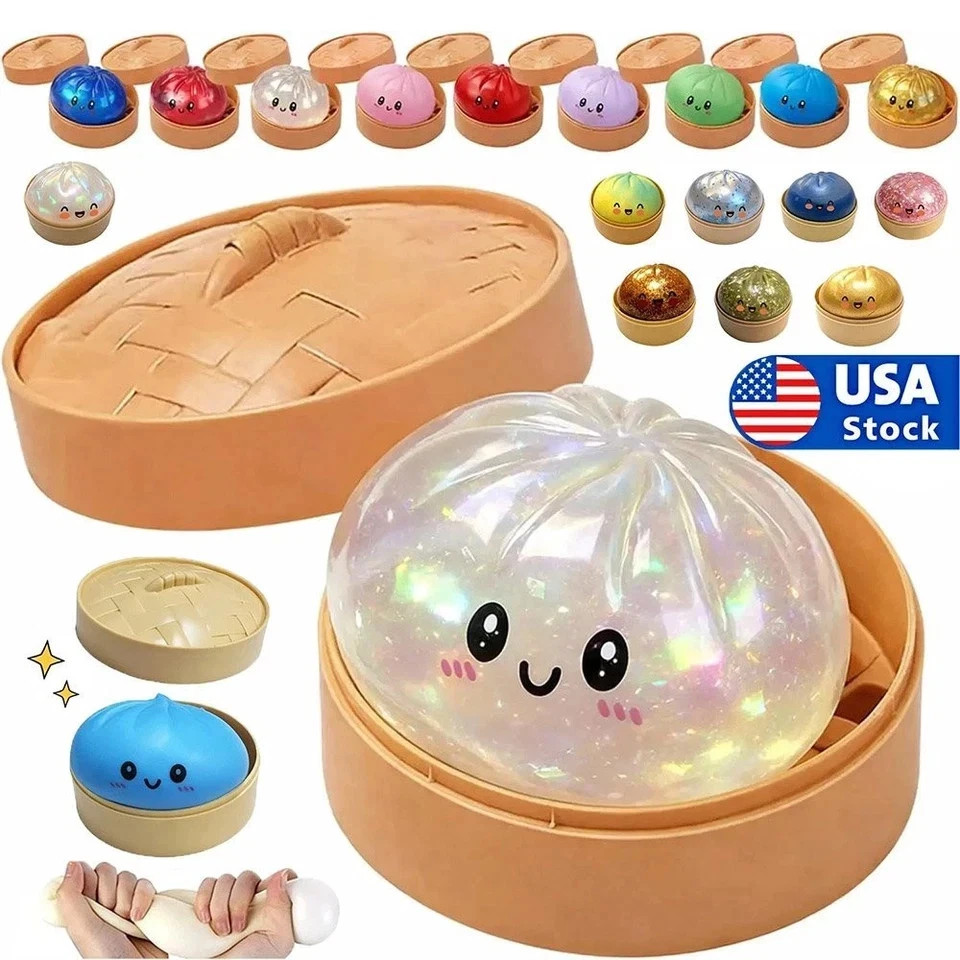 Five Below Mystery Squishy Bun Dumpling RARE GLITTER Limited Edition