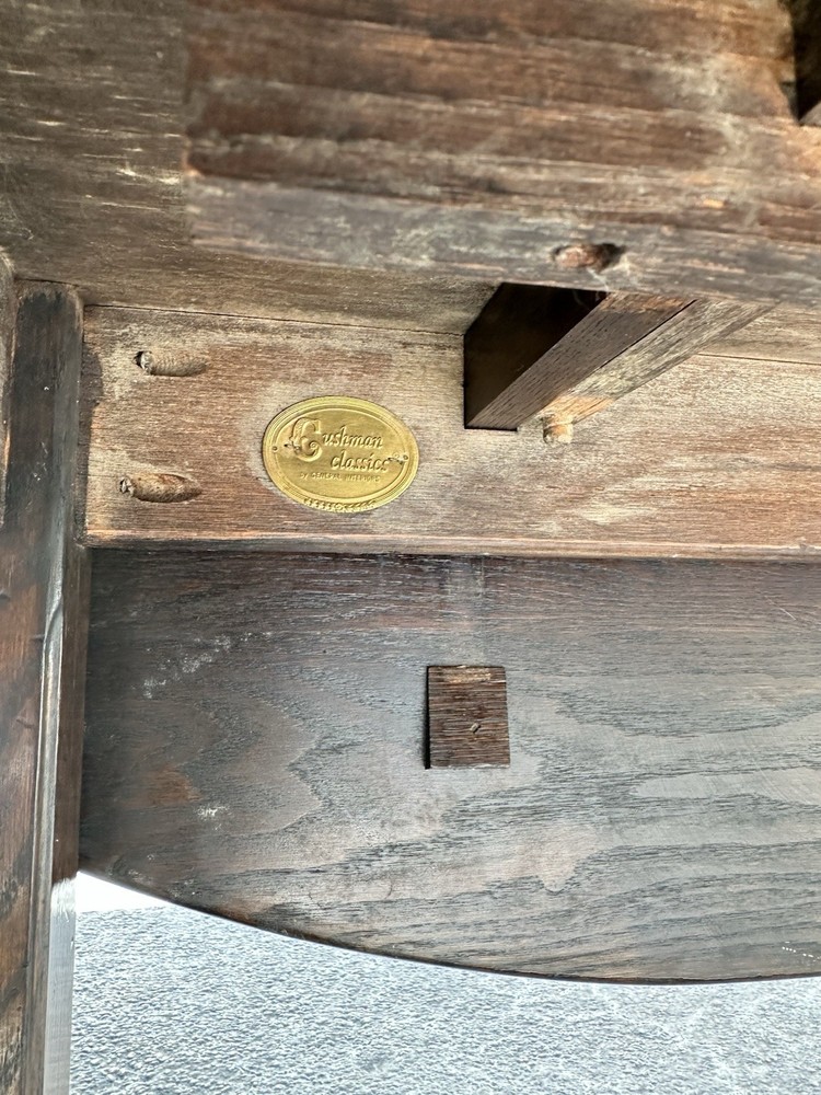 Vintage Cushman Classics Drop-Leaf Oval Coffee Table – Solid Oak