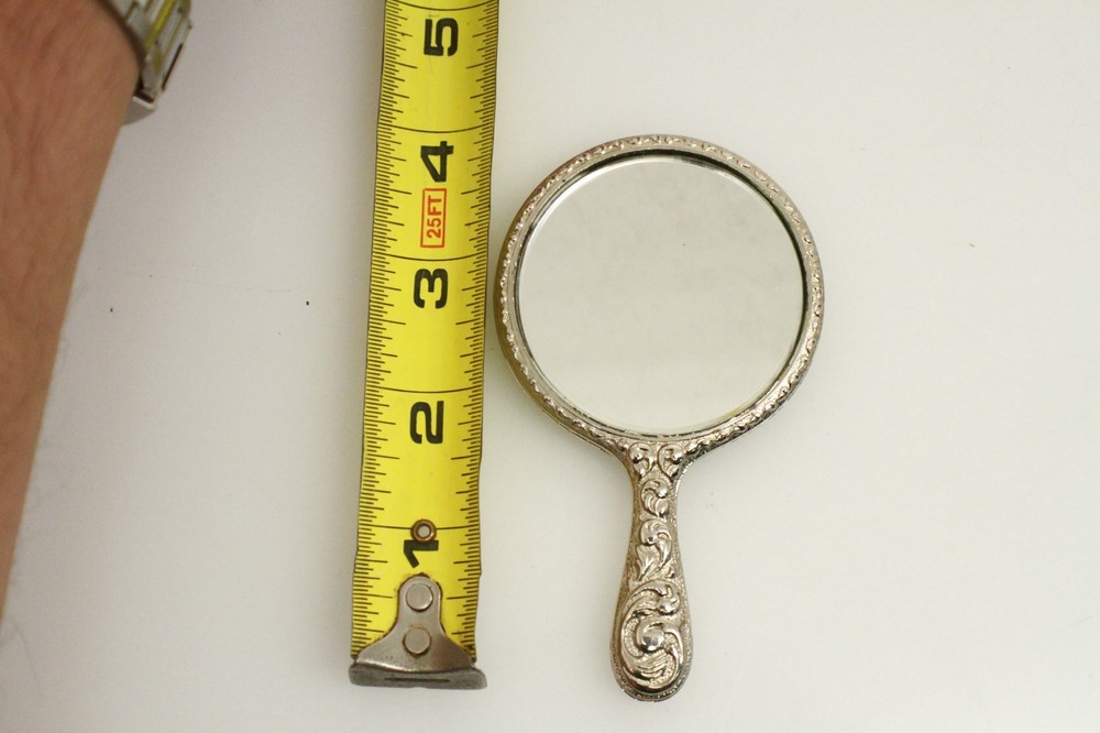 Vintage mini mirror sterling silver
