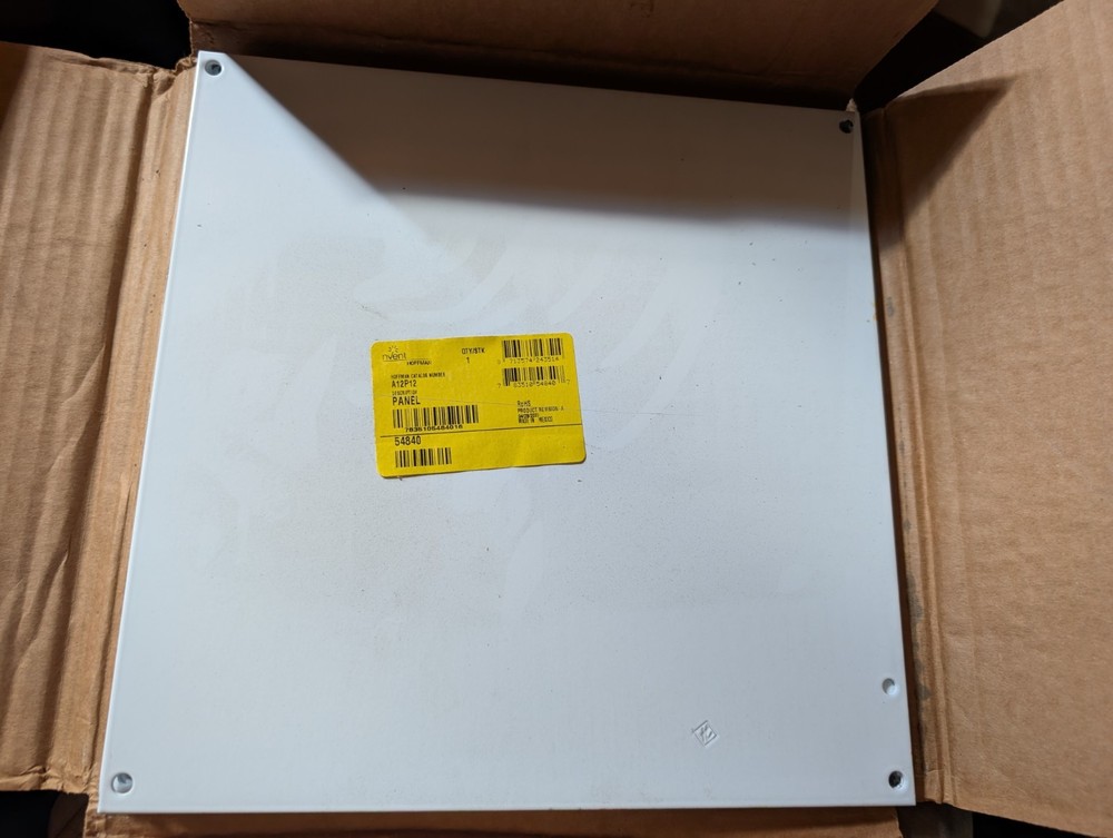 Hoffman A12P12 Backplanel, White Steel 54840