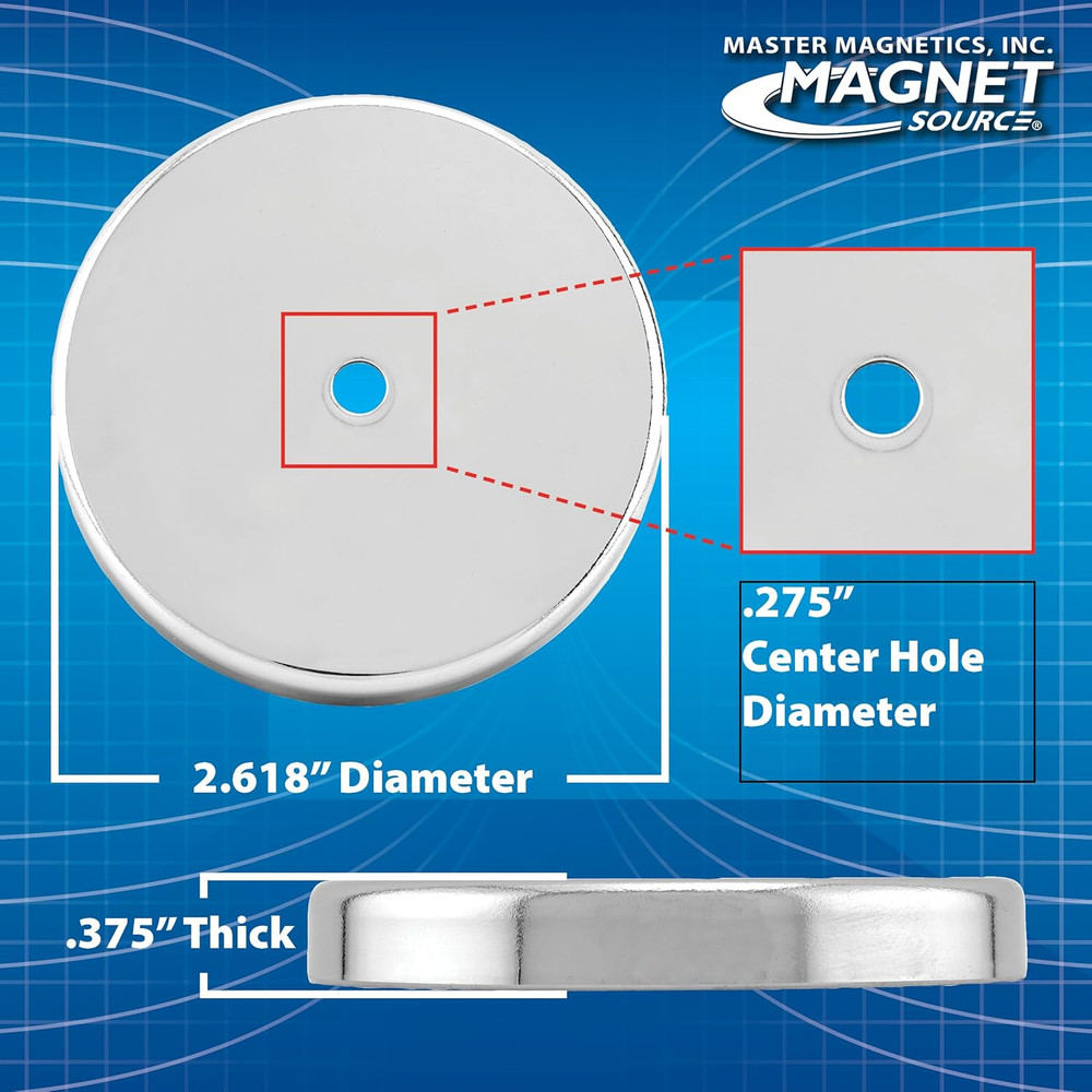 Ceramic Round Base Magnet Pack - Heavy-Duty Strong Magnets - 65 lb Pull Each - f