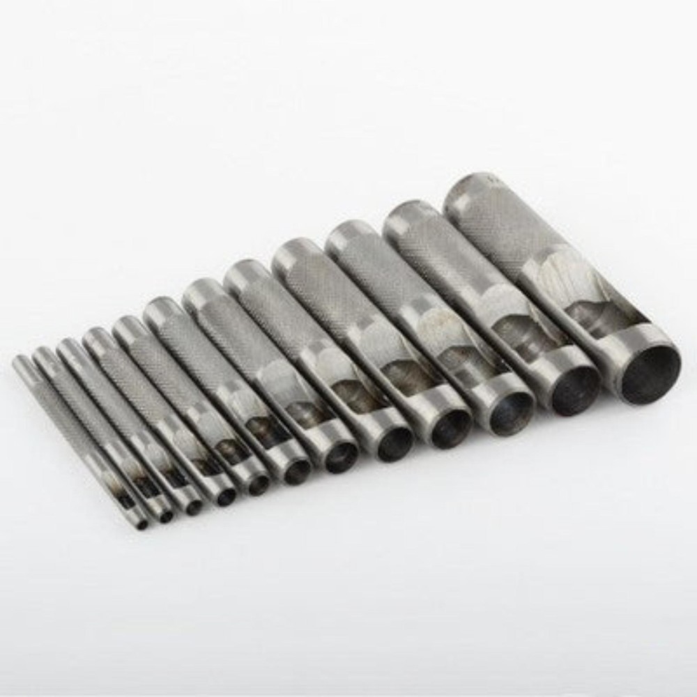 12 Piece Leather Hollow Hole Punch Set
