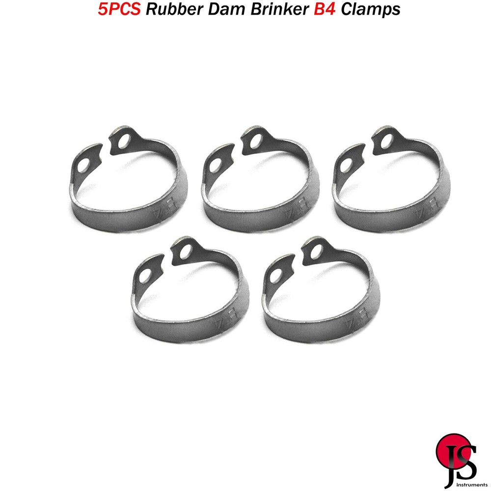 Endodontic Instruments Rubber Dam Anterior Brinker B4 Clamp Tissue Retractor X5