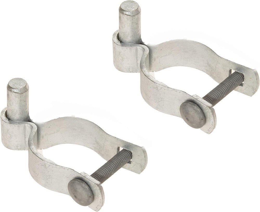 2 Pack Galvanized Chain Link Fence Gate Post Hinge with Nuts and Bolts 2-3/8"