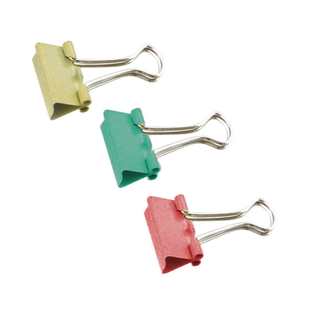 40 Pcs 19mm Spring-Loaded File Organizer Binder Clamp