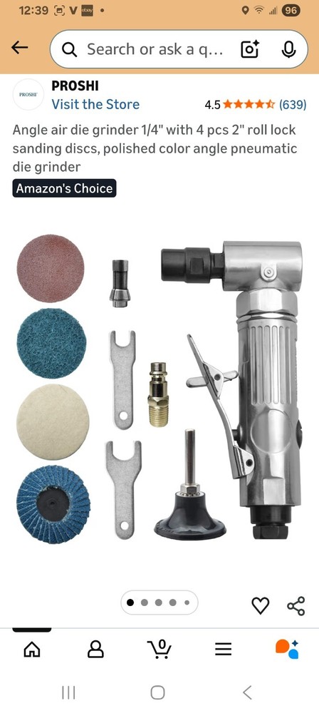 High Efficiency Air Angled Grinder with Multiple Collets and Grinding